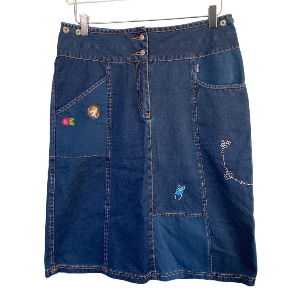 OILILY embroidered denim skirt Size 38 - Picture 3 of 12